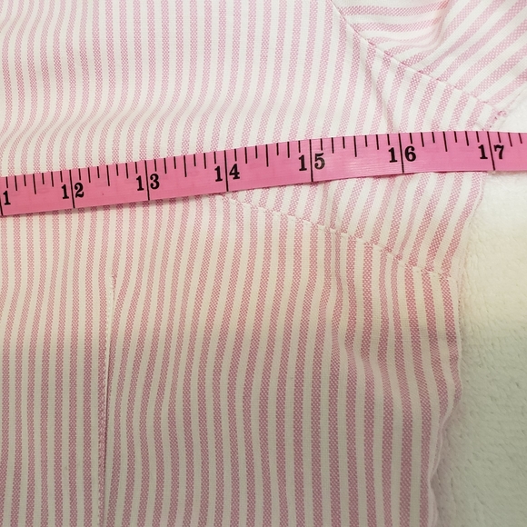 Zara Women's Long Sleeve Striped Button Down Shirt Pink and White Size S - Picture 8 of 16